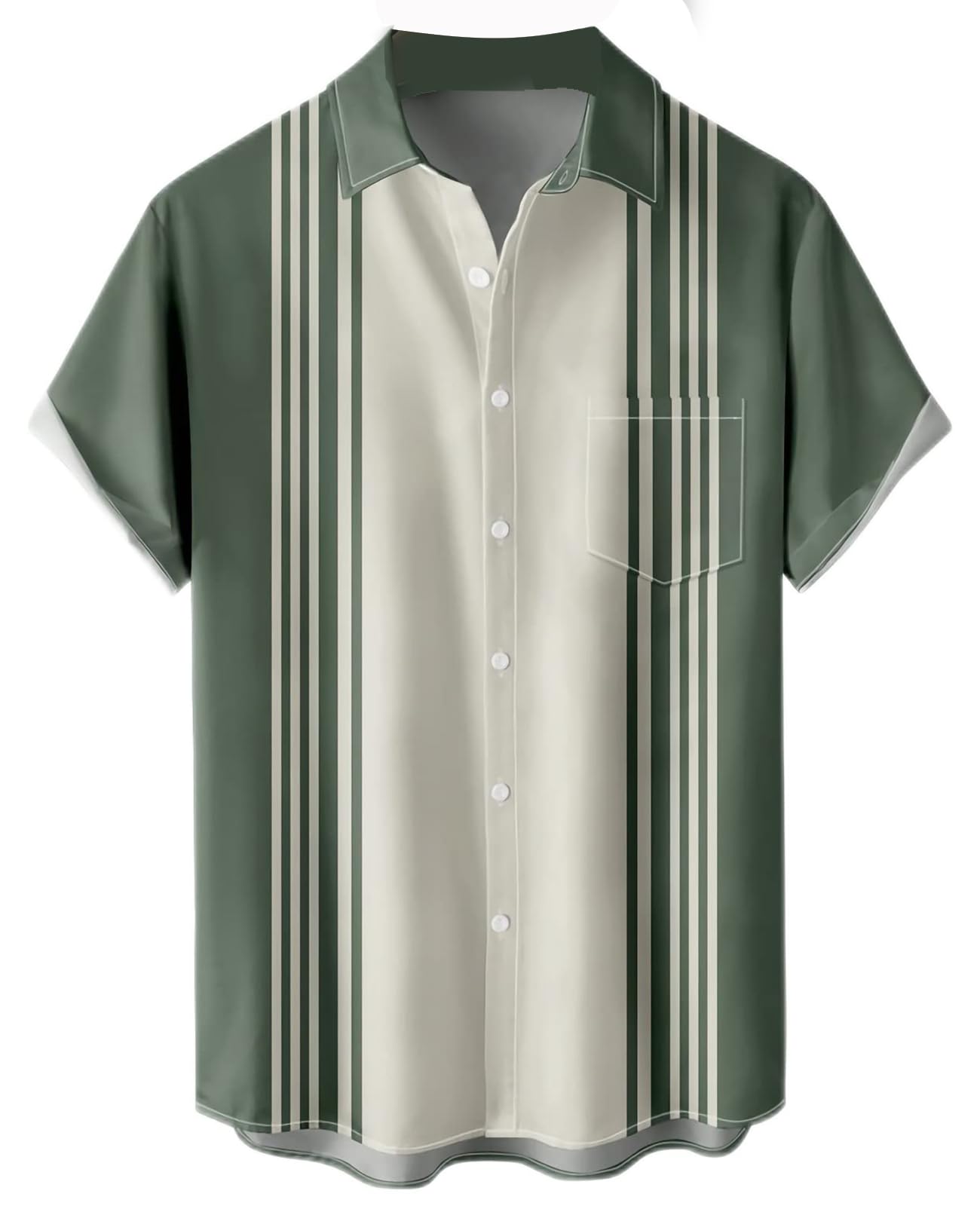 Hodaweisolp Camisas de playa hawaianas holgadas de manga corta con botones para hombre