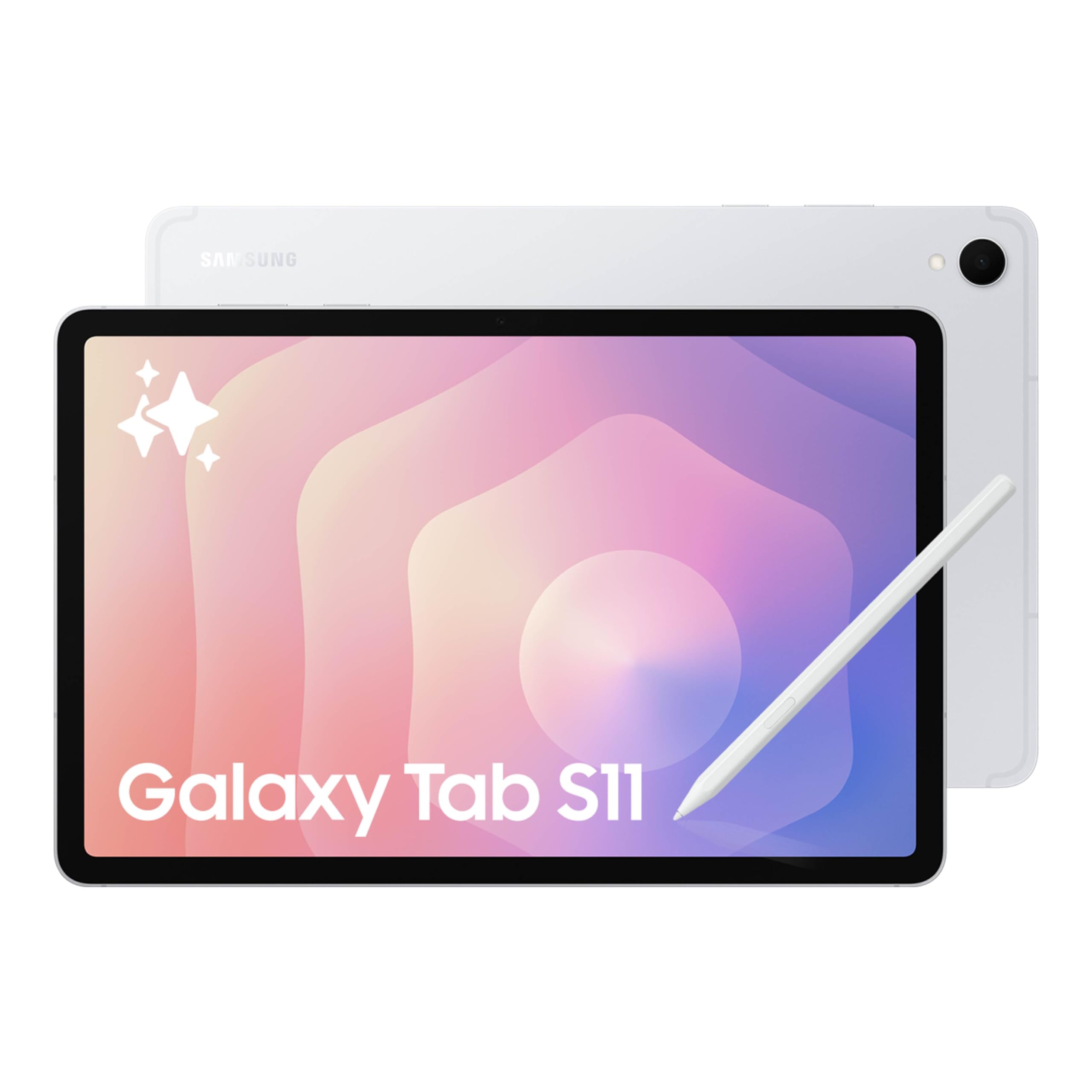 Samsung Galaxy Tab S11 128 GB WiFi Android Tablet, Large Display, Durable, Slim, Light, High Performance, Long Battery Life, S Pen for Note-Taking, AI Assist, US Version, Silver Silver 128 GB