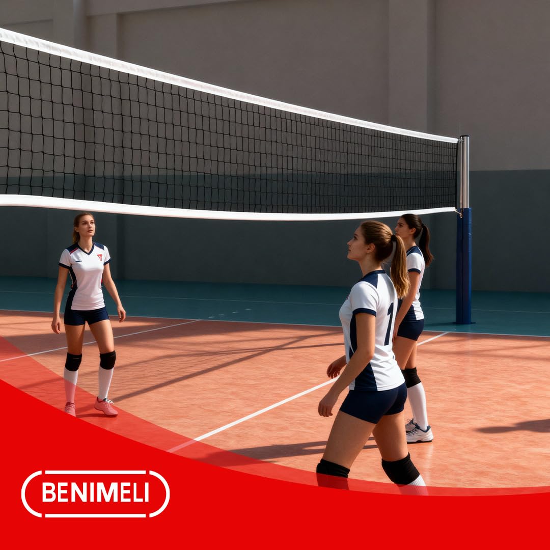 Red Voleibol Profesional | Redes de Voleibol 9,50x1 m para Entrenamiento y Competición | Red Resistente 100x100 Polipropileno con Fácil Montaje