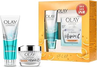 Vitamin C Kit for 2X Glow | Vitamin C Cream with Free Cleanser l Even Glow and Smooth Texturee | With Niacinamide l Normal, Oily, Dry & Combination Skin l Parabens & Sulphate free | Pack of 2