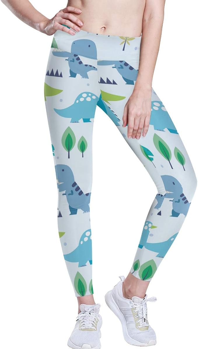 Amazon ヨガパンツ ヨガ レギンス ヨガウエア 恐竜 かわいい トレーニングパンツ レディース スポーツウェア 吸汗速乾 柔らかい 伸縮性抜群 超軽量 ハイウエスト トレーニングウェアxs フィットネス トレーニング ロングパンツ 通販