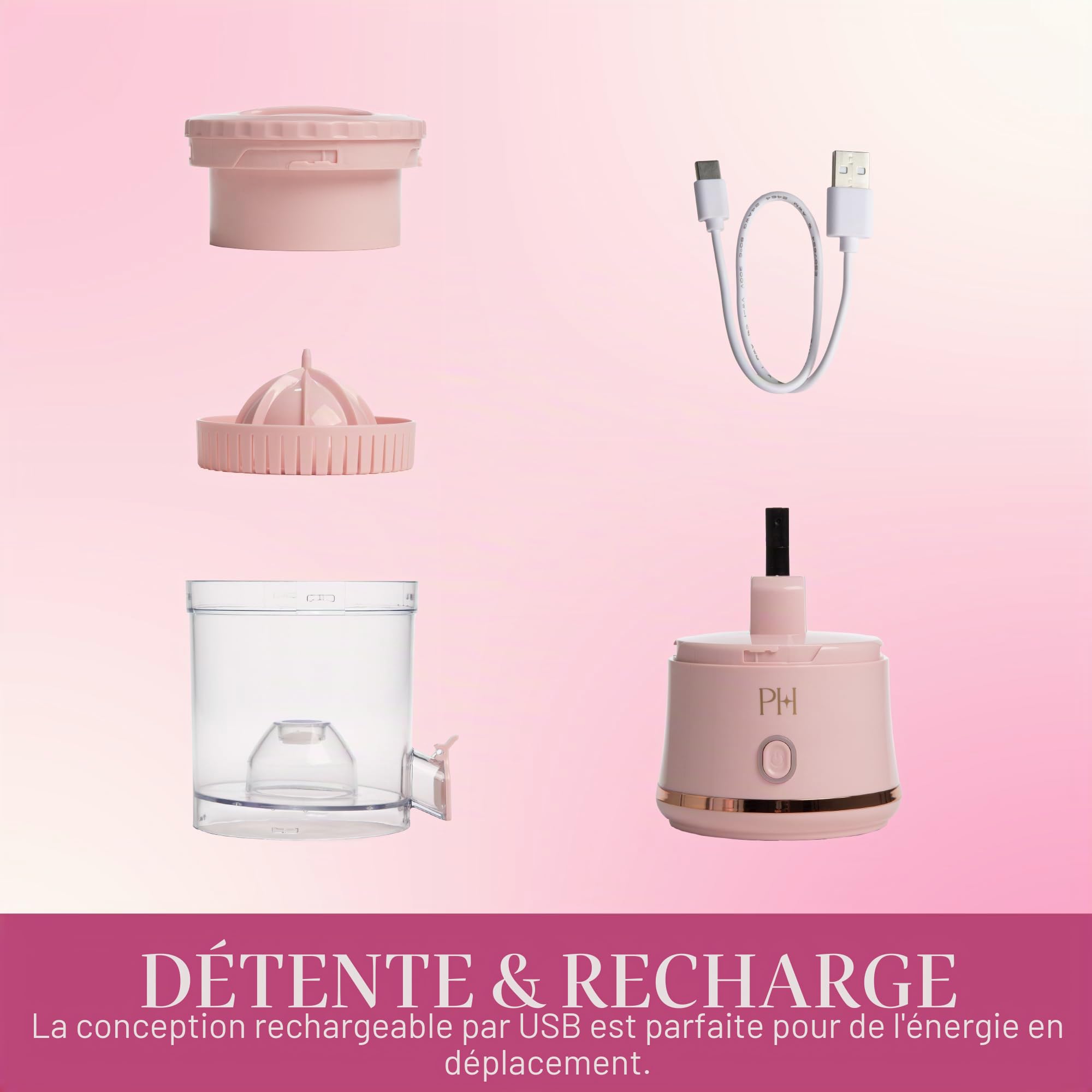 Paris Hilton PH12055 Presse-agrumes électrique, plastique, rose