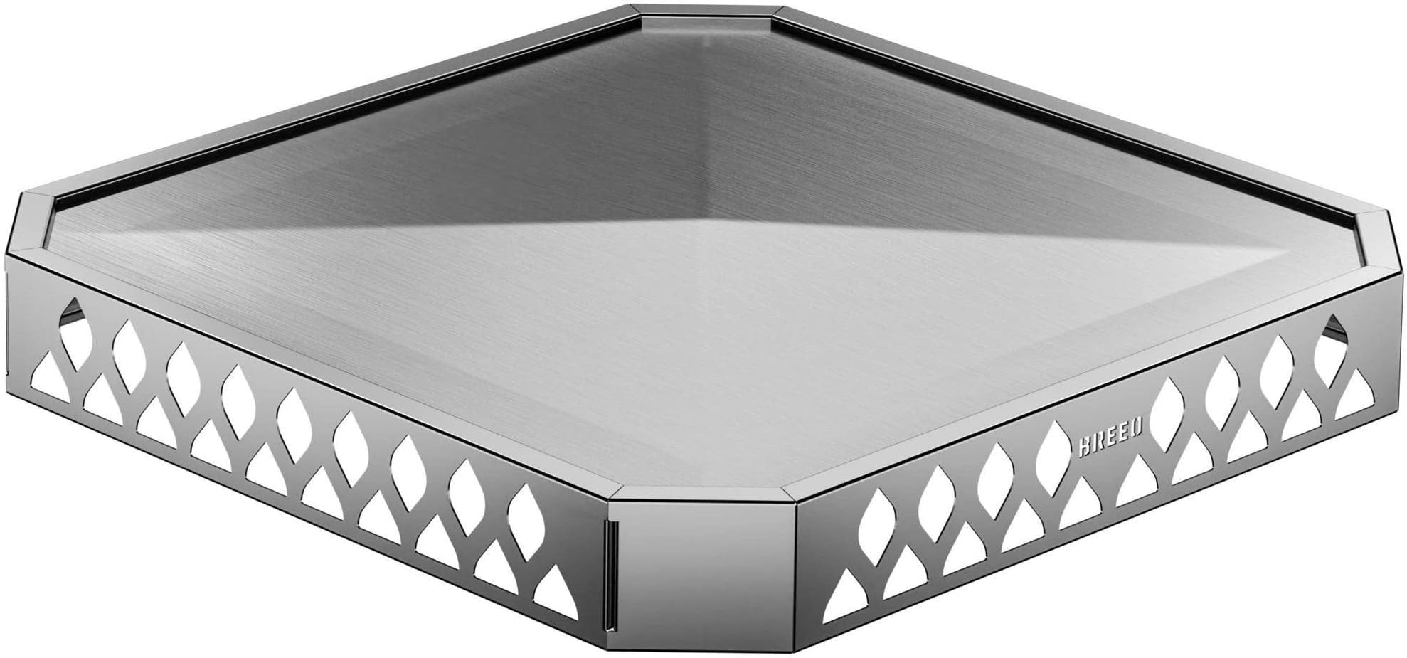 BreeoBase X24 (25.6 Inch) | Fire Pit Deck Protector | Stainless Steel | USA Made