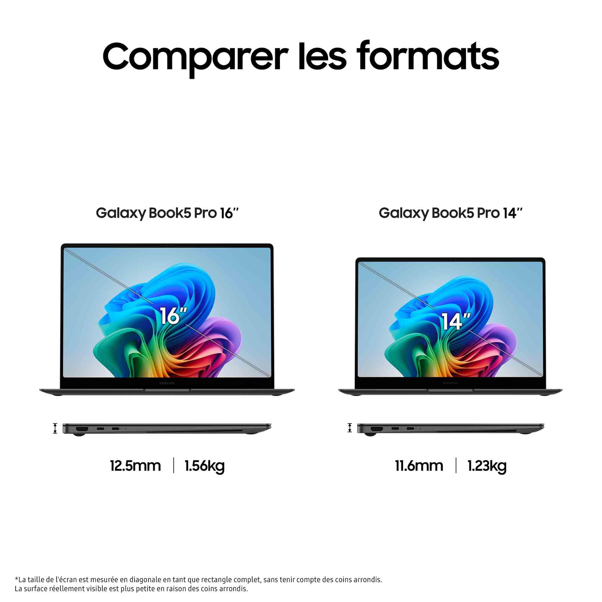 Samsung Galaxy Book5 Pro 16" Ordinateur Portable Intel Core Ultra 7 16 Go RAM 1To Clavier AZERTY FR Anthracite