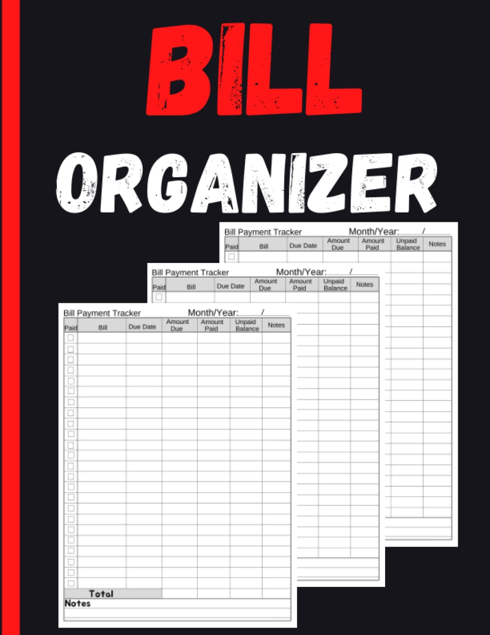 Bill Organizer: Home Finance & Bill Payments Organizer | Monthly Payment Planner Log Book | Bill Checklist | Bills Due Date Organizer - Money Spending, Monthly Bill Tracker Organizer, 120 page