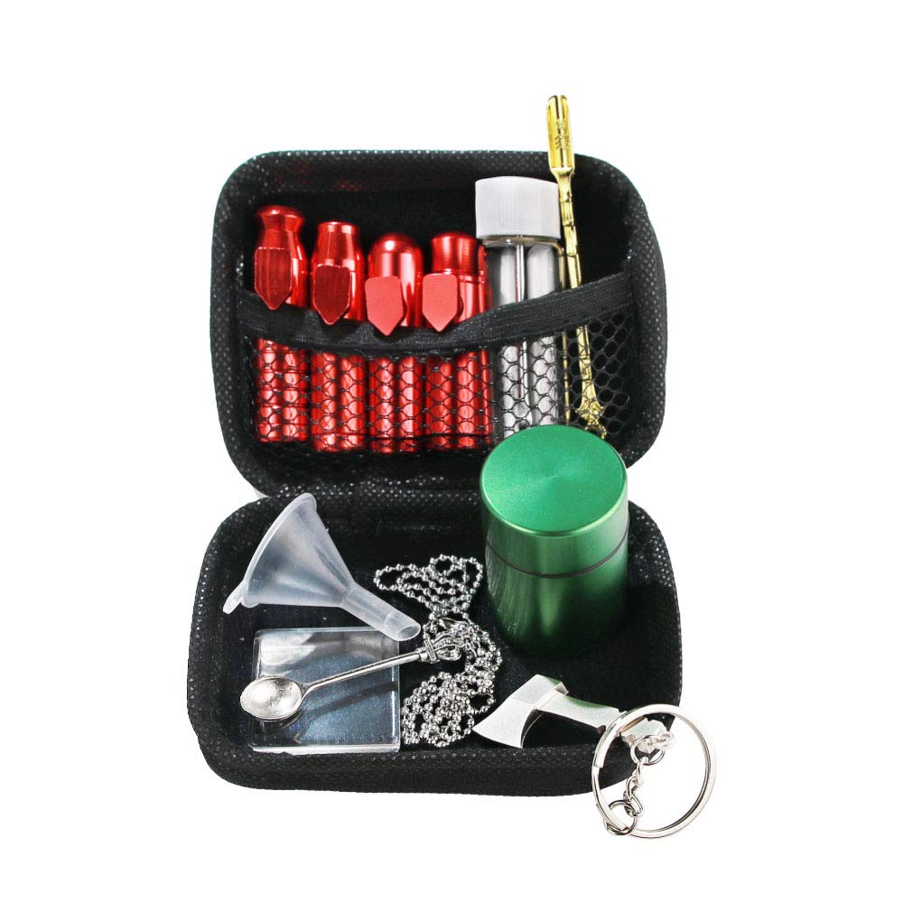 Juego de dispensador de especias de cocina con bolsa de almacenamiento, botella de especias portátil de cocina, botella de especias a prueba de fugas para viajes al aire libre y camping (rojo)