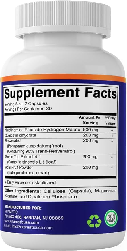 Vitamatic NAD+, 60 Cápsulas miniatura 9