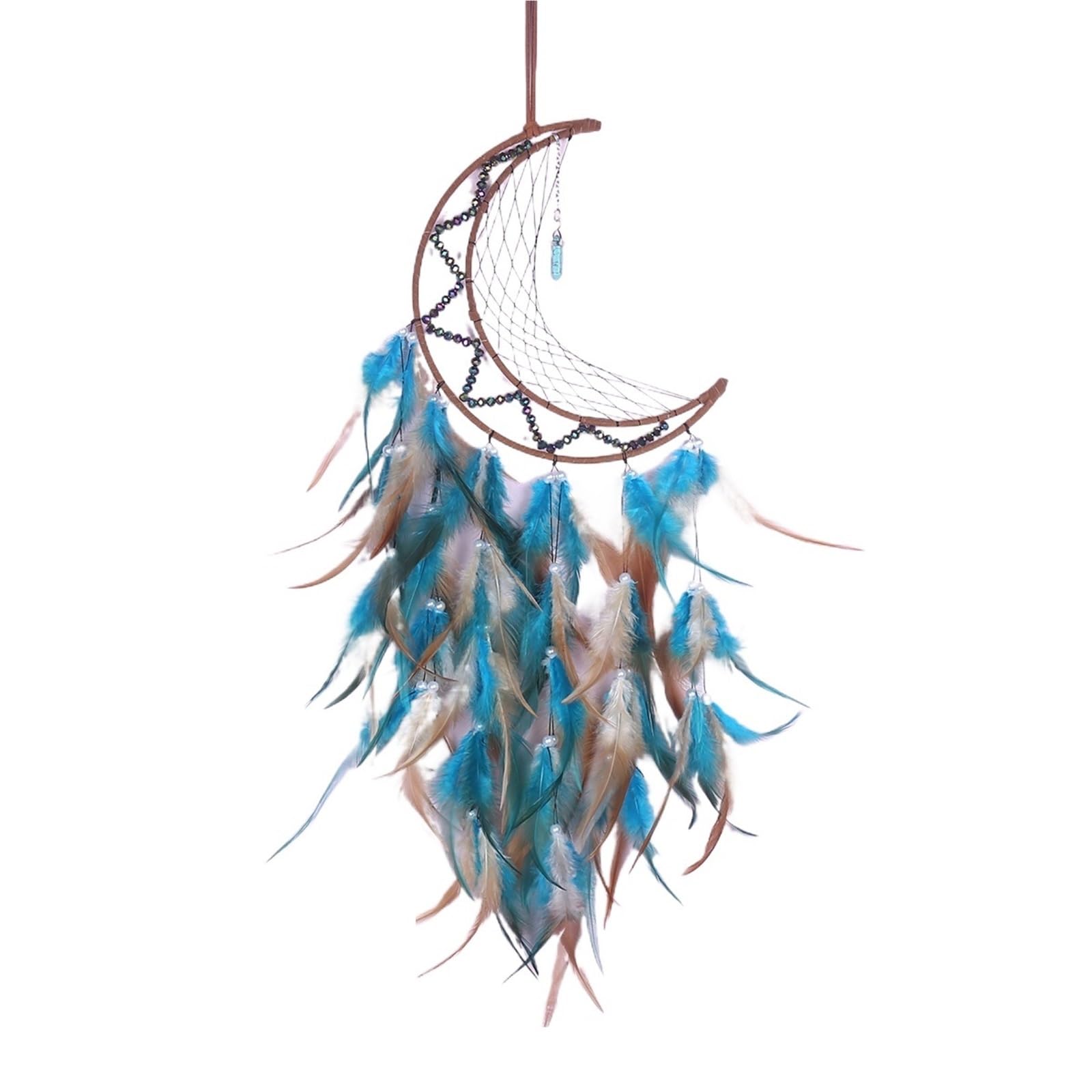 2PCS Wall Decoration Pendant Dream Catcher Home Ornament for Bedroom(Black)