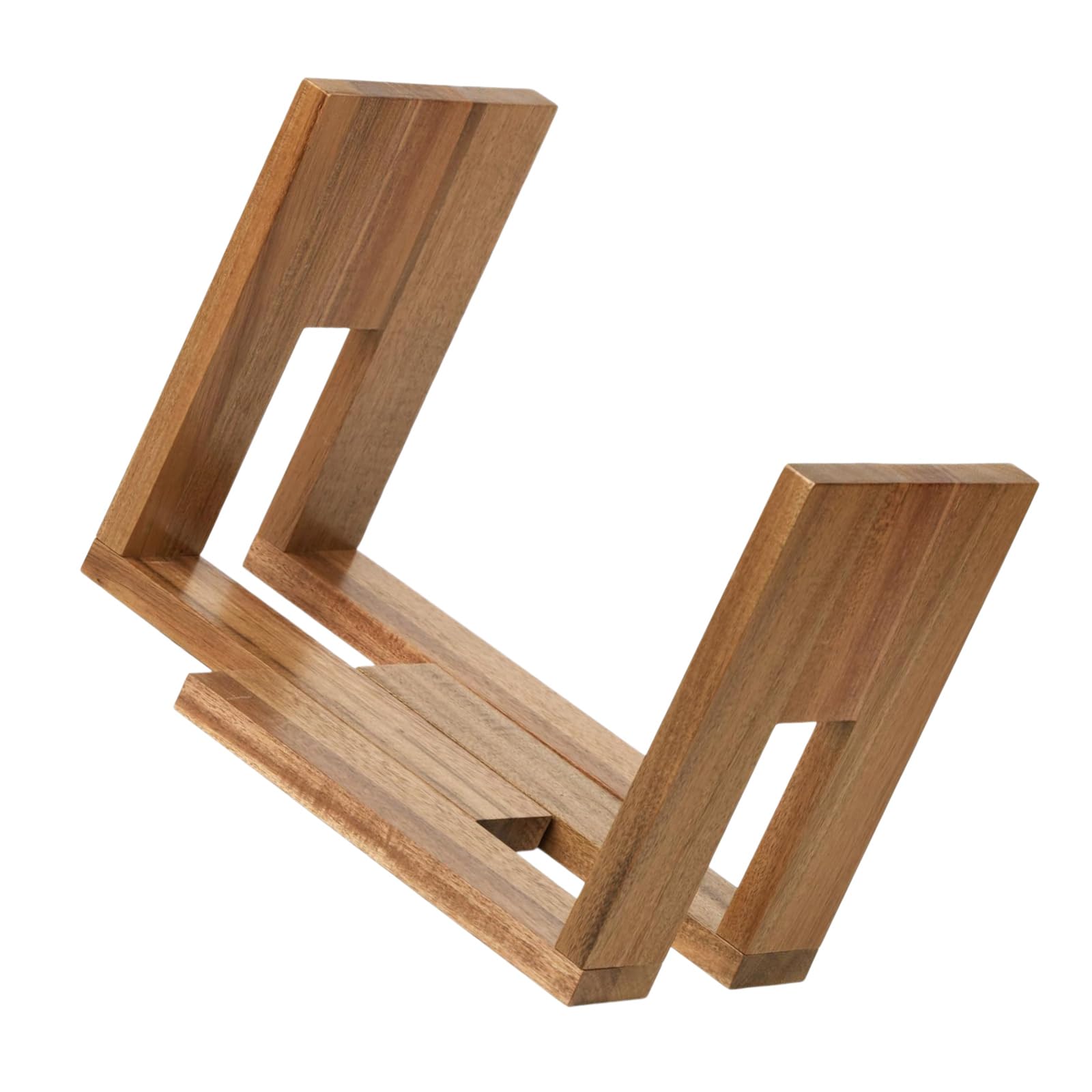 Desktop Bookshelf File Organiser Stand, Document Stand Shape Wooden Bookend for Desk Journal Management Vertical File Planner