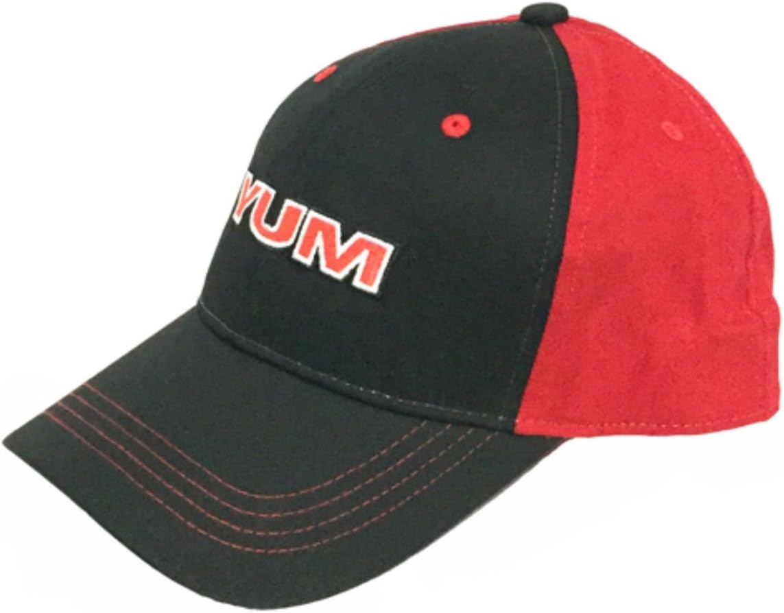 OsfmYum Baits Hat Cap Fishing Lure Soft Plastic Worm Grub Adjustable Red Black B8