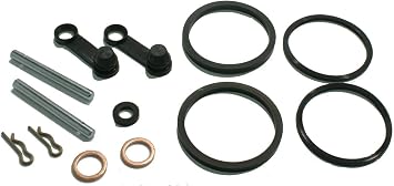 Rear Brake Caliper Rebuild Kit fits - GSXR 750 GSX-R 750 1993-1995 - Heavy Duty Brake Caliper Kit - Brake Caliper Repair Parts Set - Boots - Seal Kit - Bleeder Cap - Pins - Copper Washers