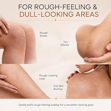 Turmeric Exfoliating Body Scrub for Glowing-Looking Skin - Hydrating Sugar Scrub with Shea Butter, Gentle Body Exfoliator for Smooth-Feeling Skin, Body Polish for Rough & Dull-Looking Areas,610g