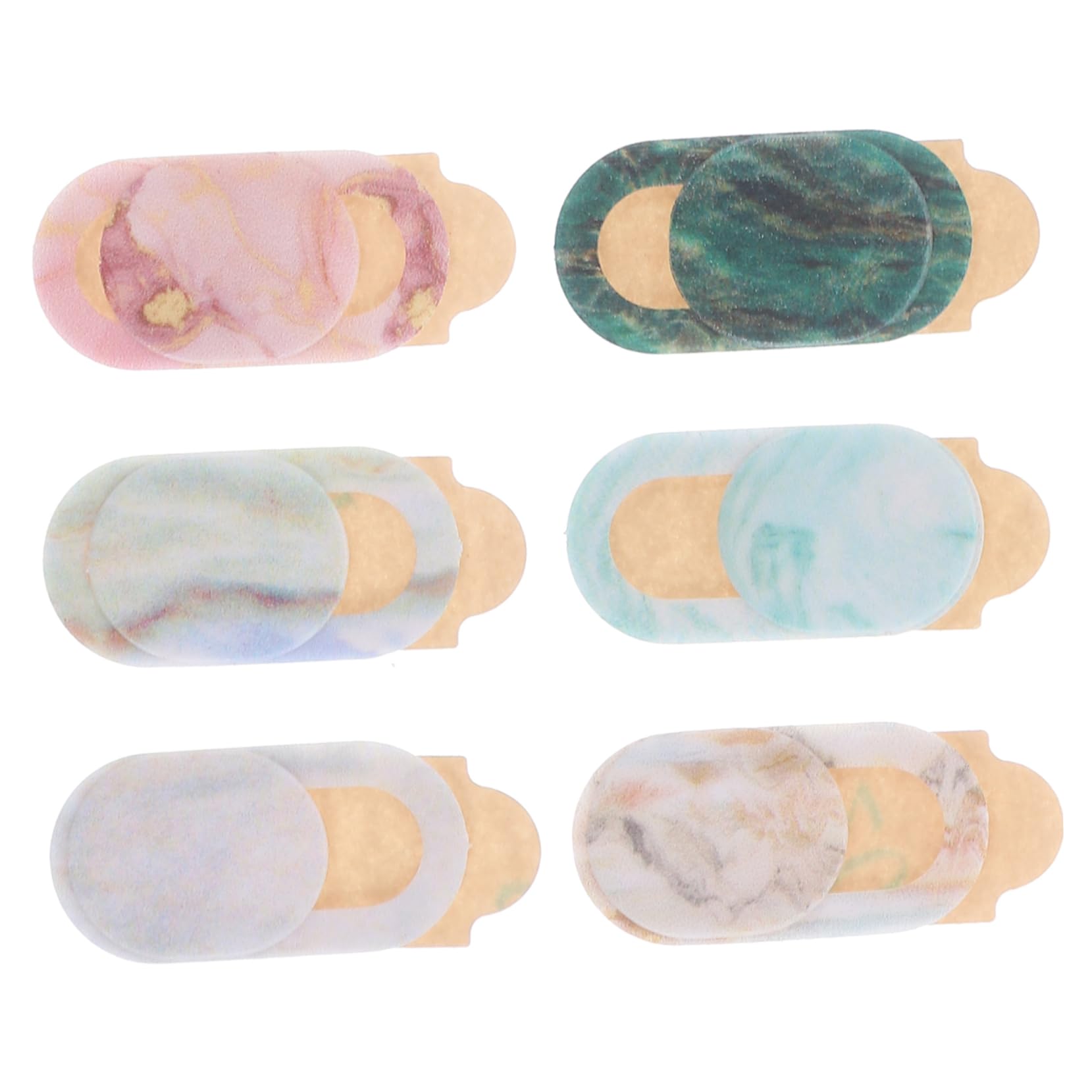 HOMSFOU 6pcs Privacy Cover Cover for Laptop Webcam Cover Phone Privacy Protective Patch Slide Computer Tablet Web Cover Plastic White