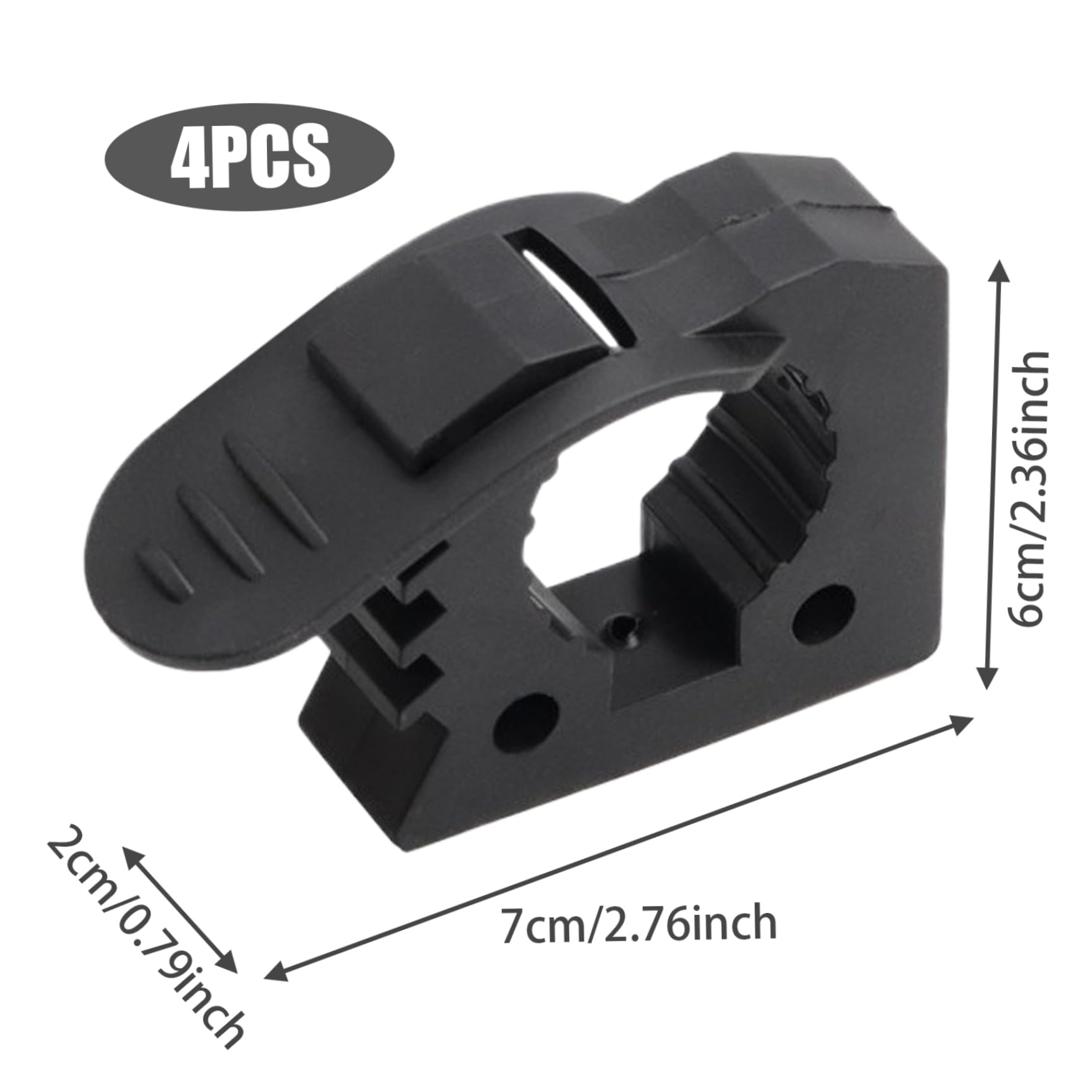 Montaje de abrazadera de liberación rápida, agarre de abrazadera de goma, 4 piezas sin deslizamiento universal Strong Load TUV ATV Van Camiones de agarre de agarre para el hacha de pala-1.18-1.57 pul