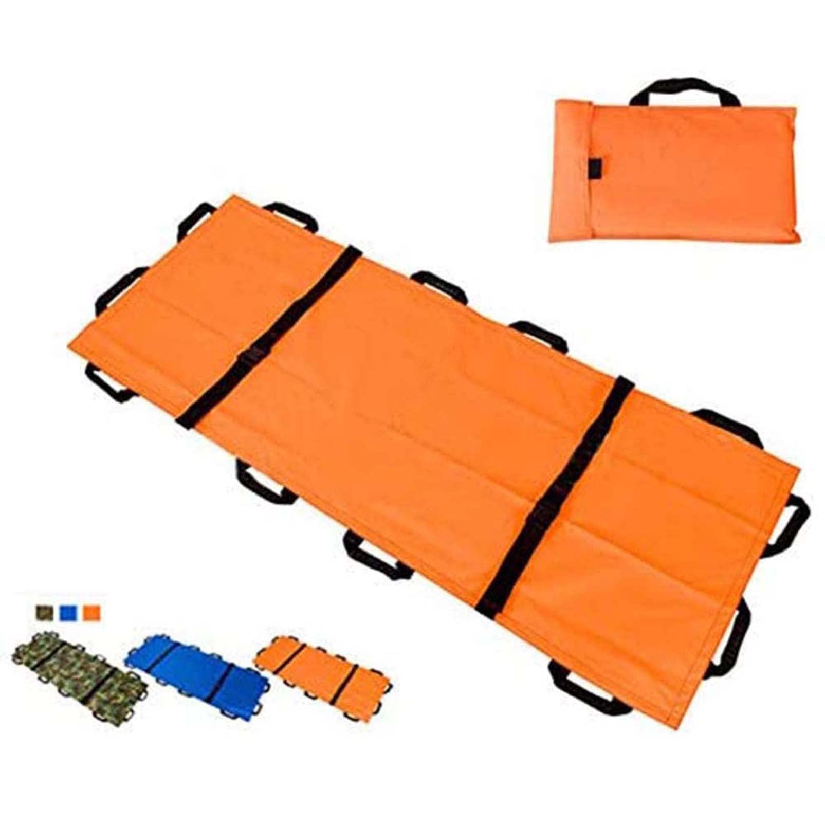 Civière de transport pliable avec 12 poignées tapis de sauvetage en tissu Oxford imperméable