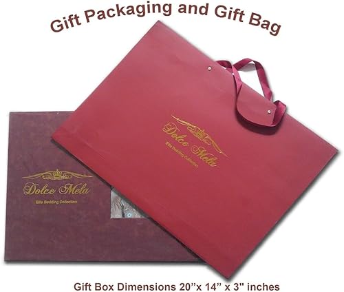 Miniatura 4 de Dolce Mela DM498T - Juego de funda de edredón para dormitorio de 4 piezas, tamaño individual XL, pata de gallo, blanco roto