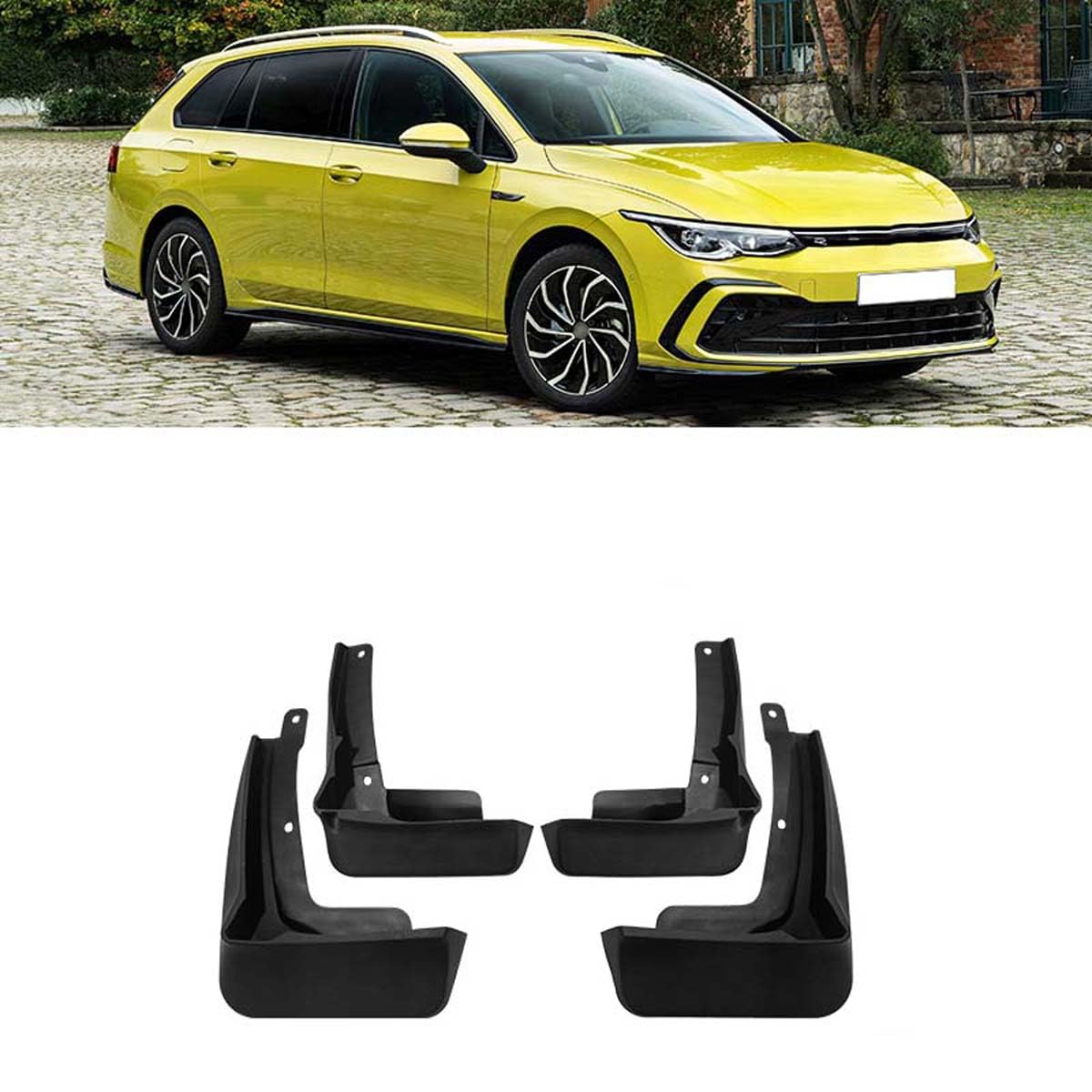 BXQDAM Car mud flaps,Compatible with VW Golf 8 R-Line 2020-2023,Car exterior accessories
