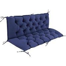 IASEAHK Porch Swing Cushions, Waterproof Swing Cushions for Outdoor Furniture, Patio Swing Cushion 3 Seater for Bench Seat, Glider, Settee, Loveseat, Wicker, 40404 Inch, Navy Blue