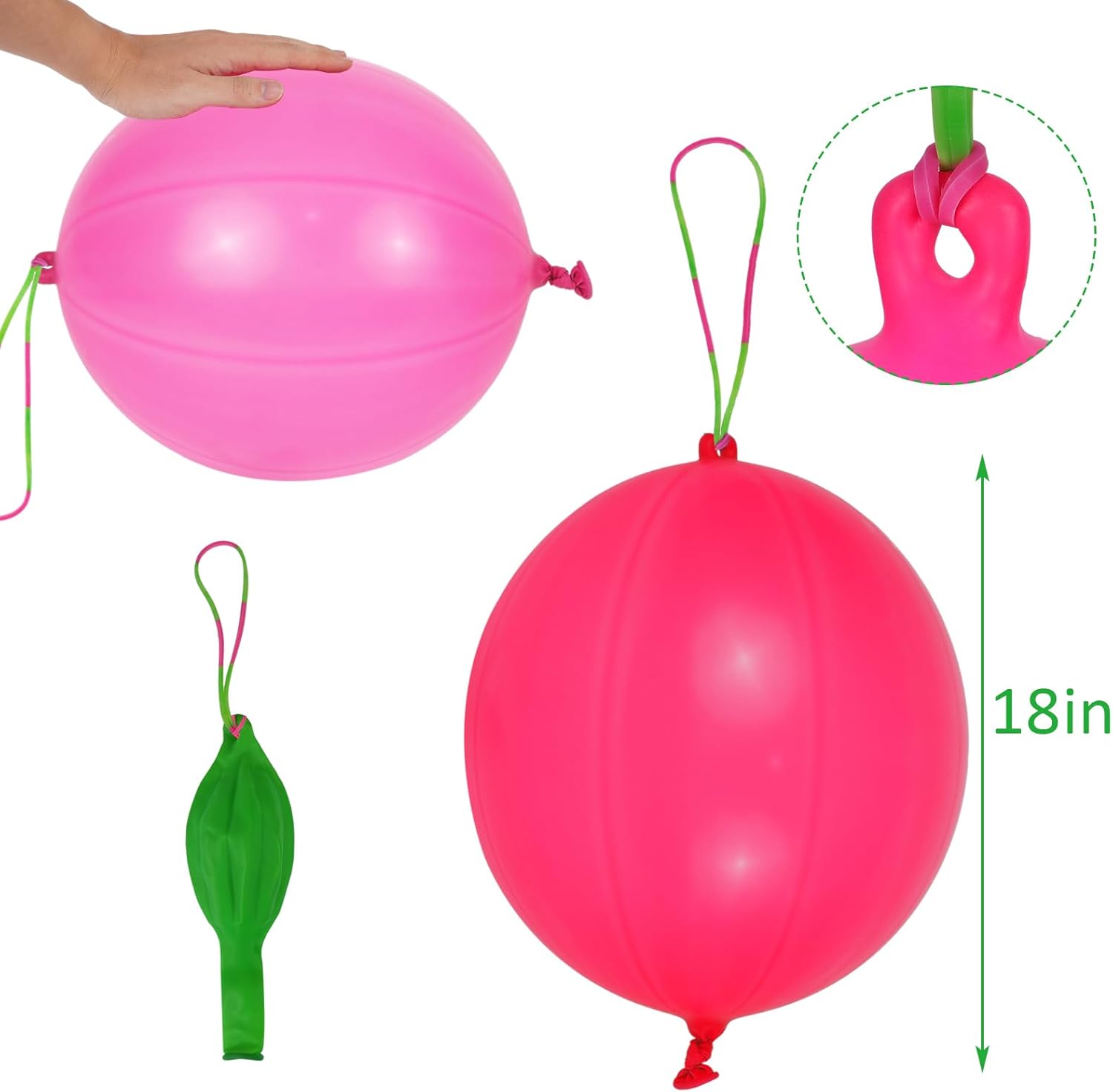 Neon Punch Balloons, Party Favors for Kids, Party Favor Bags/Box Fillers, Heavy Duty, (40-Pack), Easter Basket Stuffers, Sensory, Autism Toys