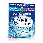 Mentholated Nasal Dilators for Breathing, Congestion, and Snoring - 28 Count Dual-Action Nose Inserts for Daytime and Nighttime - Hidden Nostril Opener Clips Last Up to 12 Hours - Peppermint/Lavender