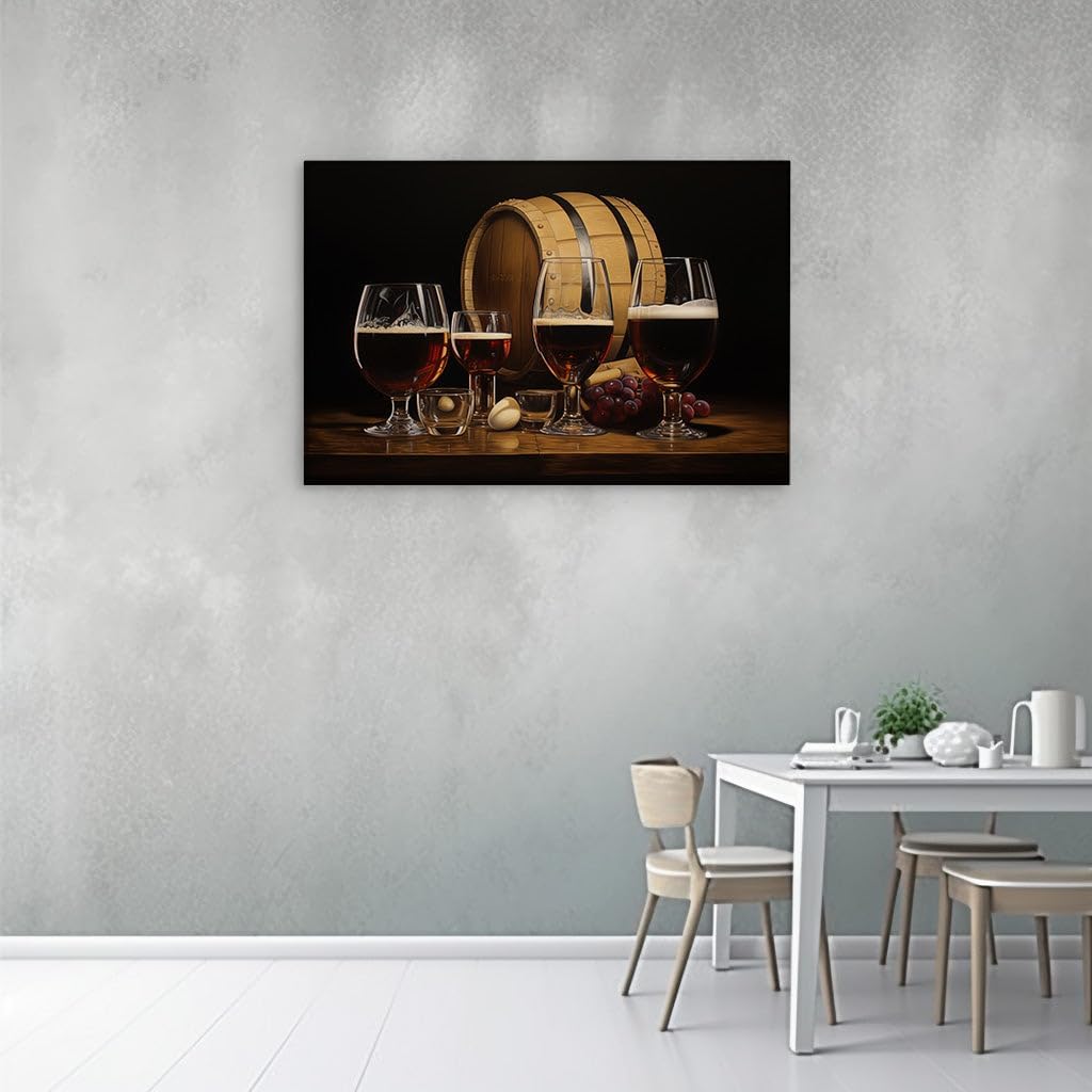 Canvas for Living room. Rustic Elegance: A Symphony of Spirits on Aged Wood, 27 x 18 inch Canvas Wall Art - Contemporary Masterpieces - Modern Home Decor