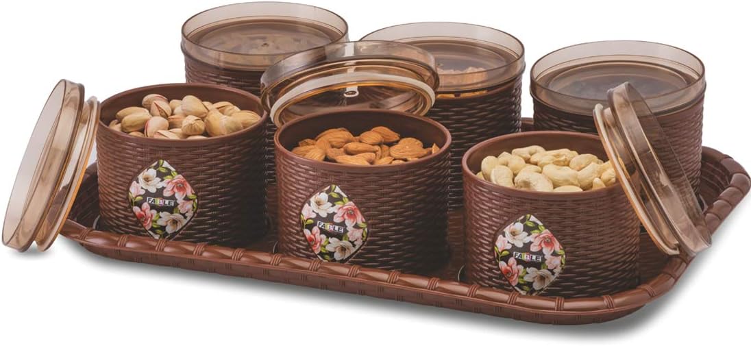 Dry Fruits Container/Snacks Box/Namkeen Box/Biscuits Container,Plastic containers for Storage/Dry Fruits Box/for Multi Use/6 Bowl Set