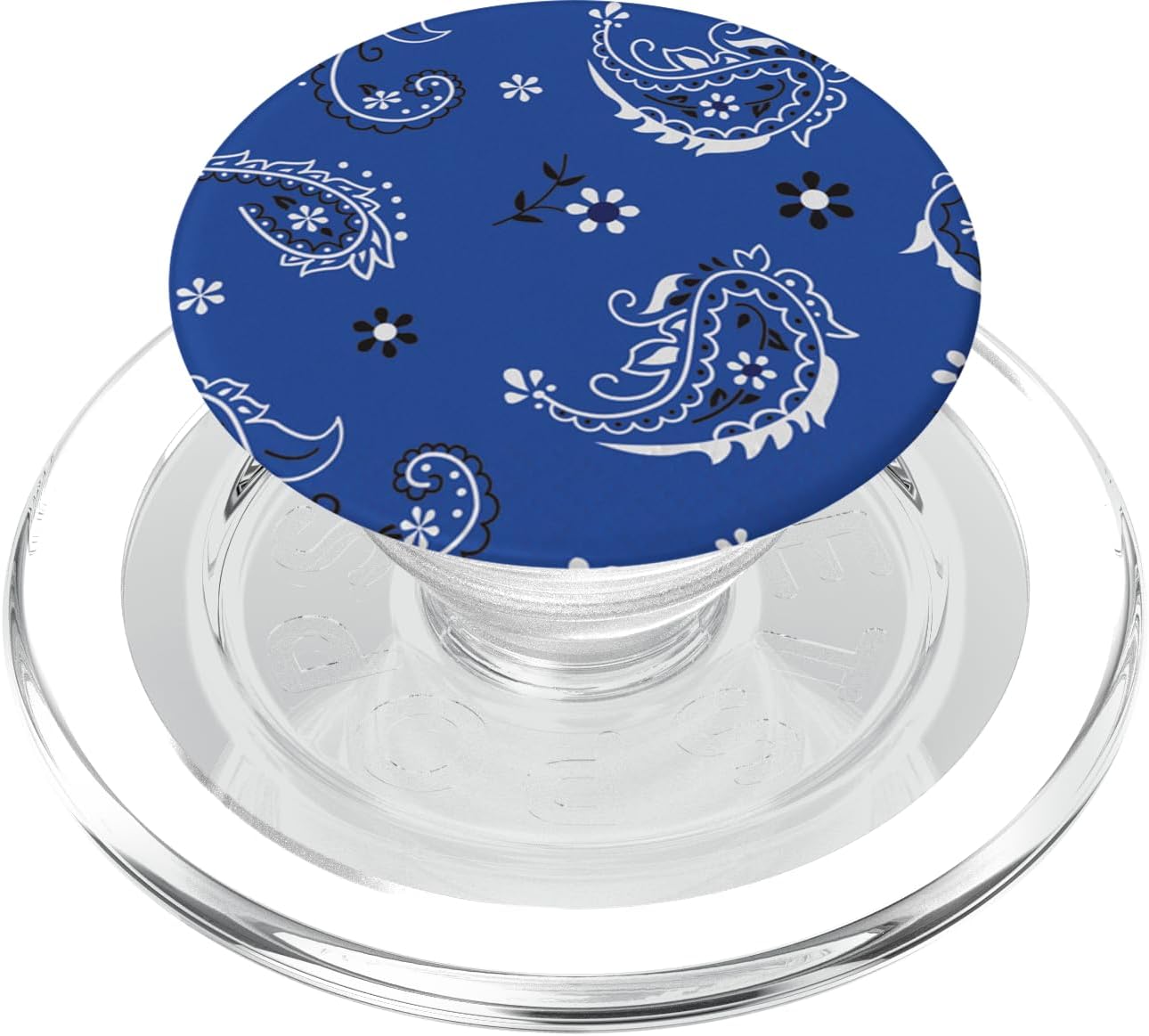 Blue Bandana Paisley BK PopSockets PopGrip: Swappable Grip for Phones & Tablets PopSockets MagSafe PopGrip for iPhone