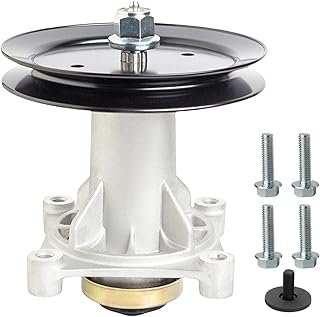 532187292 192870 187292 532192870 587819701 Spindle Assembly with 195945 Pulley for 42 46 48 54 Inch Mower Decks Husqvarna yth22v42 yth22v46 yth24v48 Craftsman YT3000 YT4000 YS4500 (1-Pack)