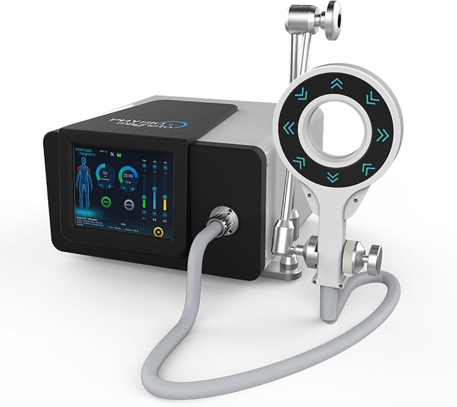 Máquina de Cuidado Corporal con Brazo Giratorio de 360°, 2 Modos de Trabajo, Intensidad Ajustable y frecuencia de 1000-3000 KHZ, no invasiva, for el Cuerpo.
