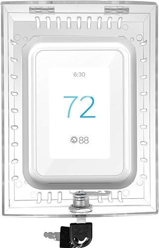 Caja de bloqueo universal de termostato con llave, protector de termostato grande transparente para termostatos en pared, protector de termostato,