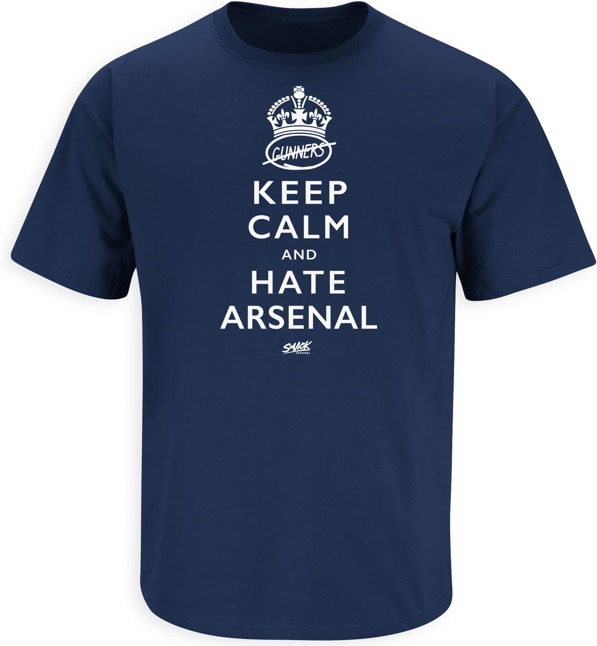 Keep Calm and Hate Arsenal T-Shirt for Tottenham Soccer Fans (SM-5XL)