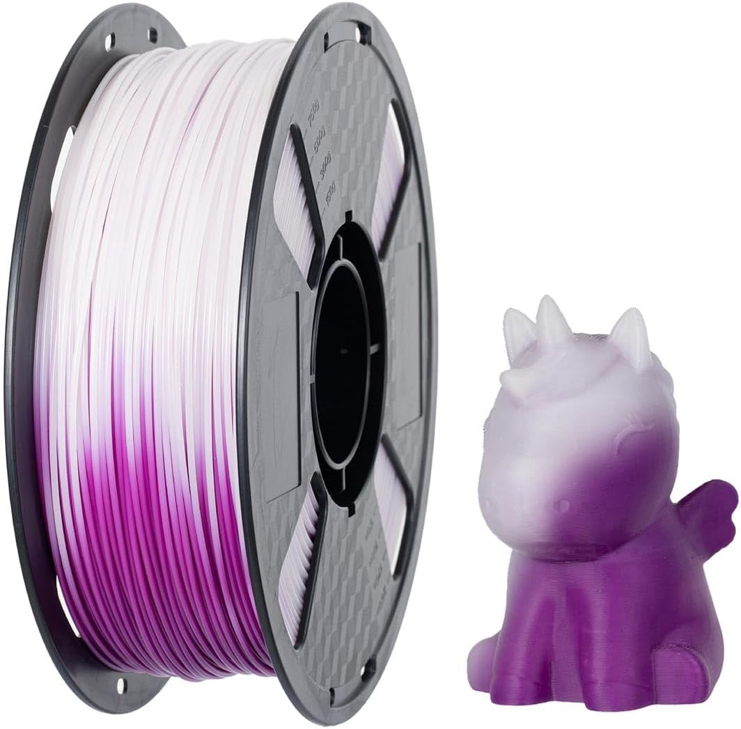 CC3D Temperature Shift Color Changing PLA Filament 1.75mm 1KG 3D Printer Filament Color Change 3D Printing Materials Violet to White