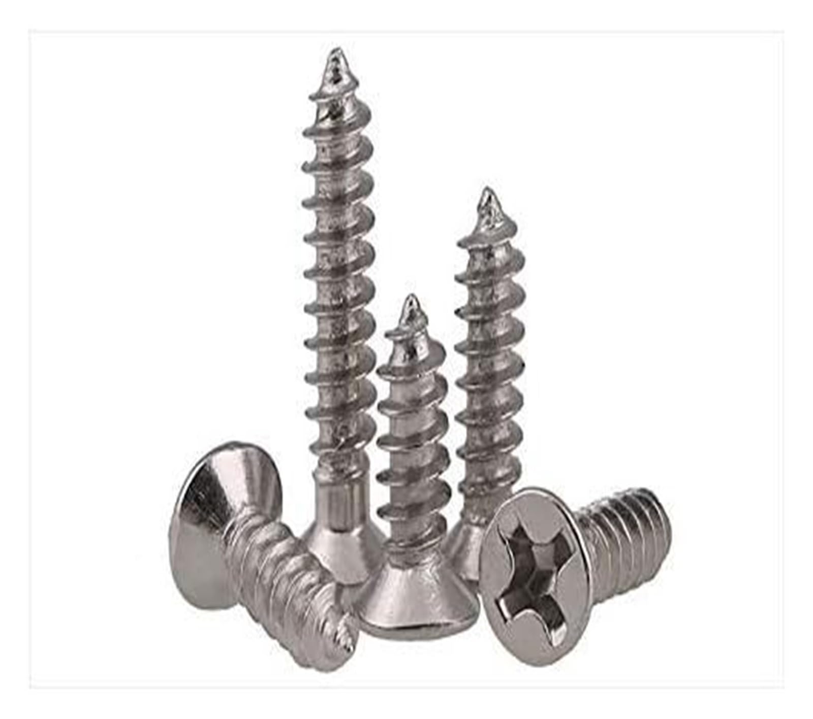 Tornillos de cabeza plana autorroscantes niquelados M1 .2 .4 .7 M2 .3 .6 M3 M4 KA - (Tamaño: M3X16 500 piezas) SCRW-195114