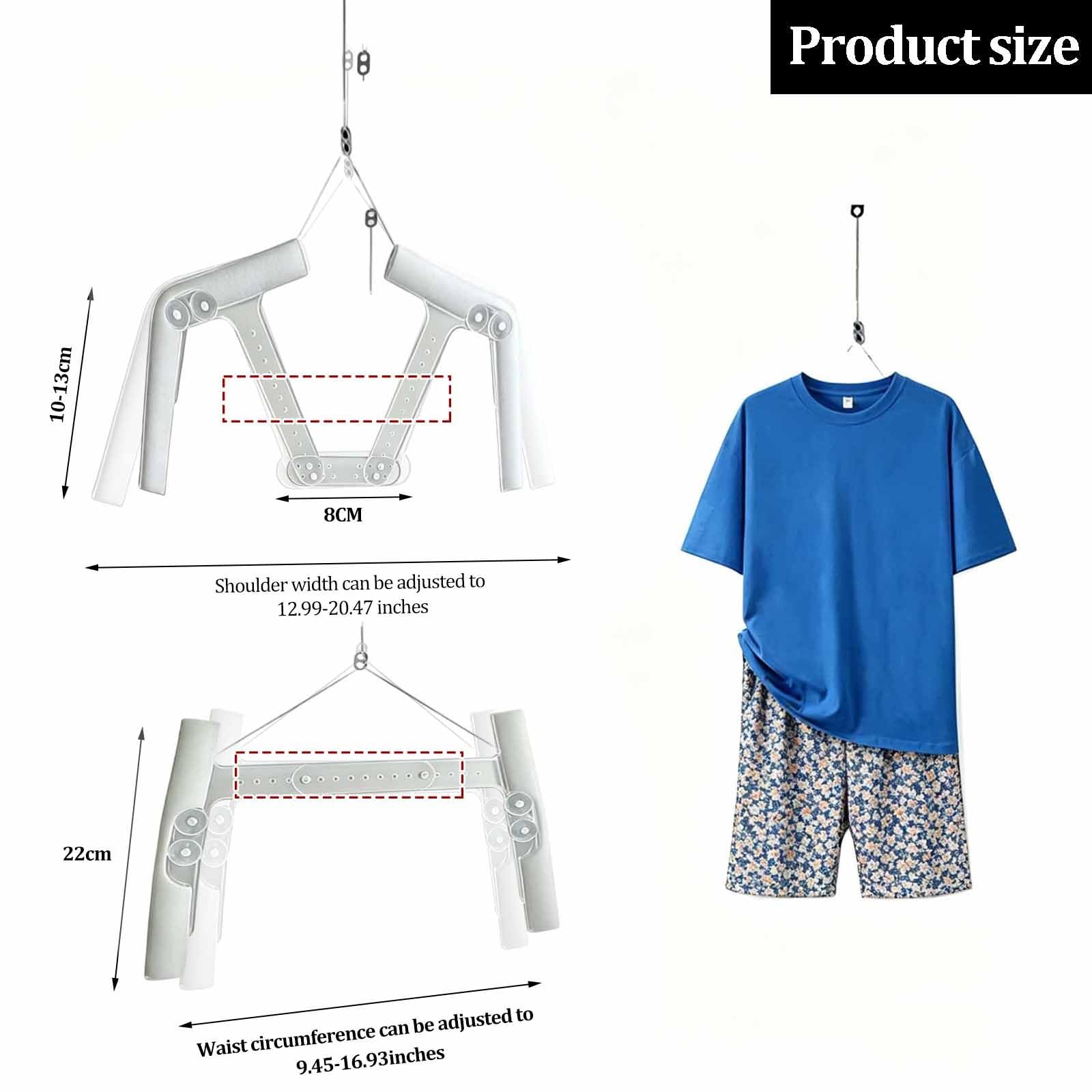 Perchas Transparentes para maniquí, Soporte Ajustable para Camisas, Percha de Moda para Abrigos y Chaquetas, Ideal para boutiques y ferias de fotografía (tamaño: Unisex)(10PCS)