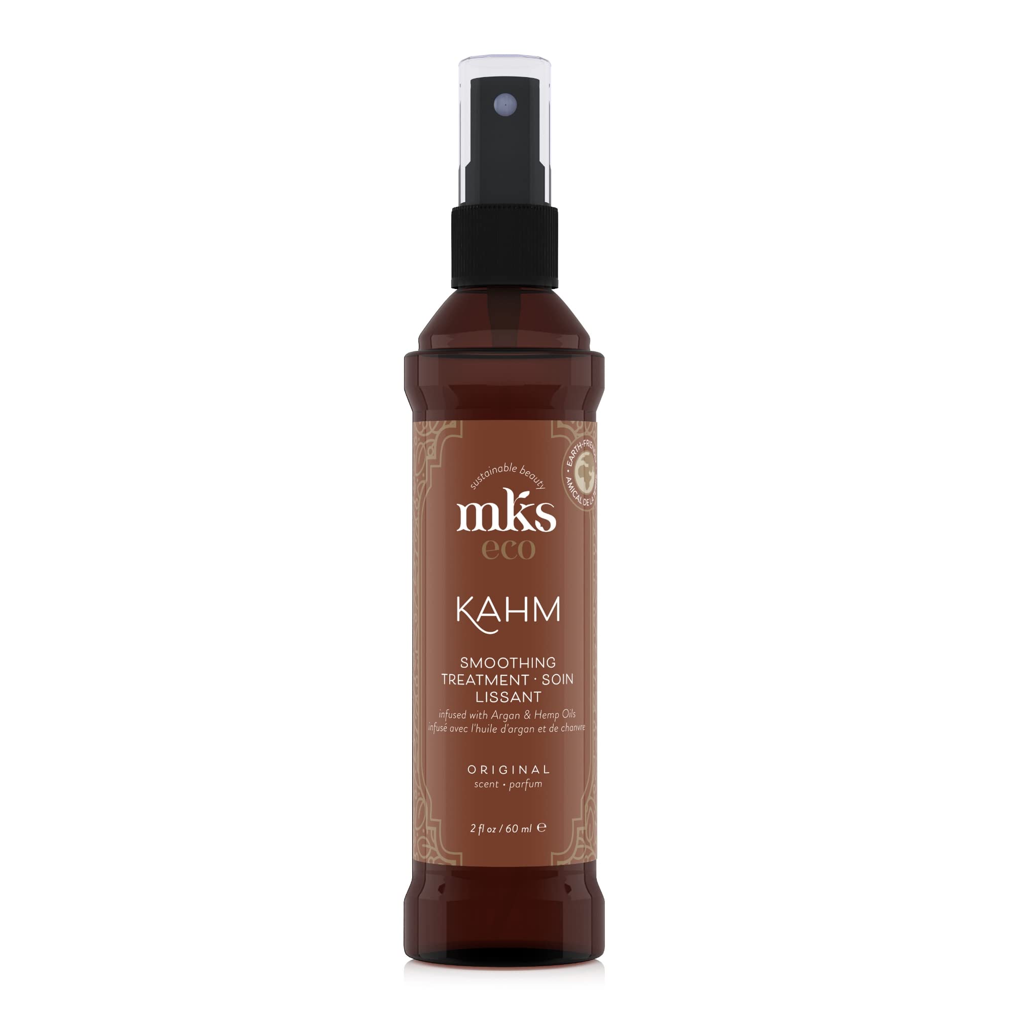 MKS Eco Kahm, Original-Duft - 59 mL - Hair Smoothing Treatment - Pflanzliches Keratinprotein, marokkanisches Arganöl, Hanfsamenöl - Vegan & Cruelty Free