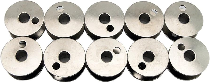 Cutex 10 Pk Metal Bobbins #203470 - Singer 110W, 111W, 112W, 211W Class Machine