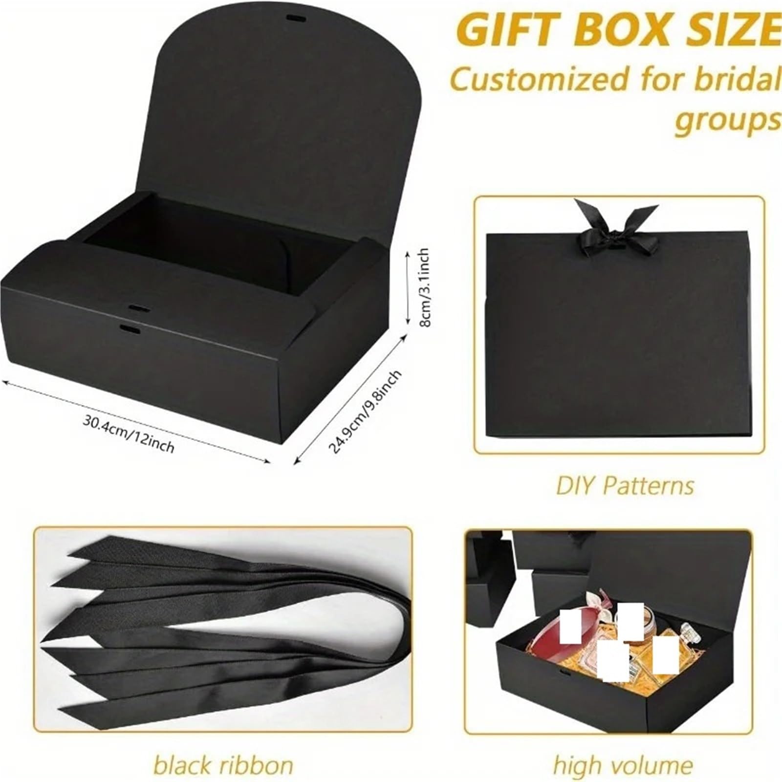 Geschenkbox 10 Stück Geschenkbox mit Deckel | Heiratsantragsbox des Bräutigams, luxuriöse Geschenkbox mit Schleife, geeignet for Hochzeiten, Geburtstage, Partys(Pink)