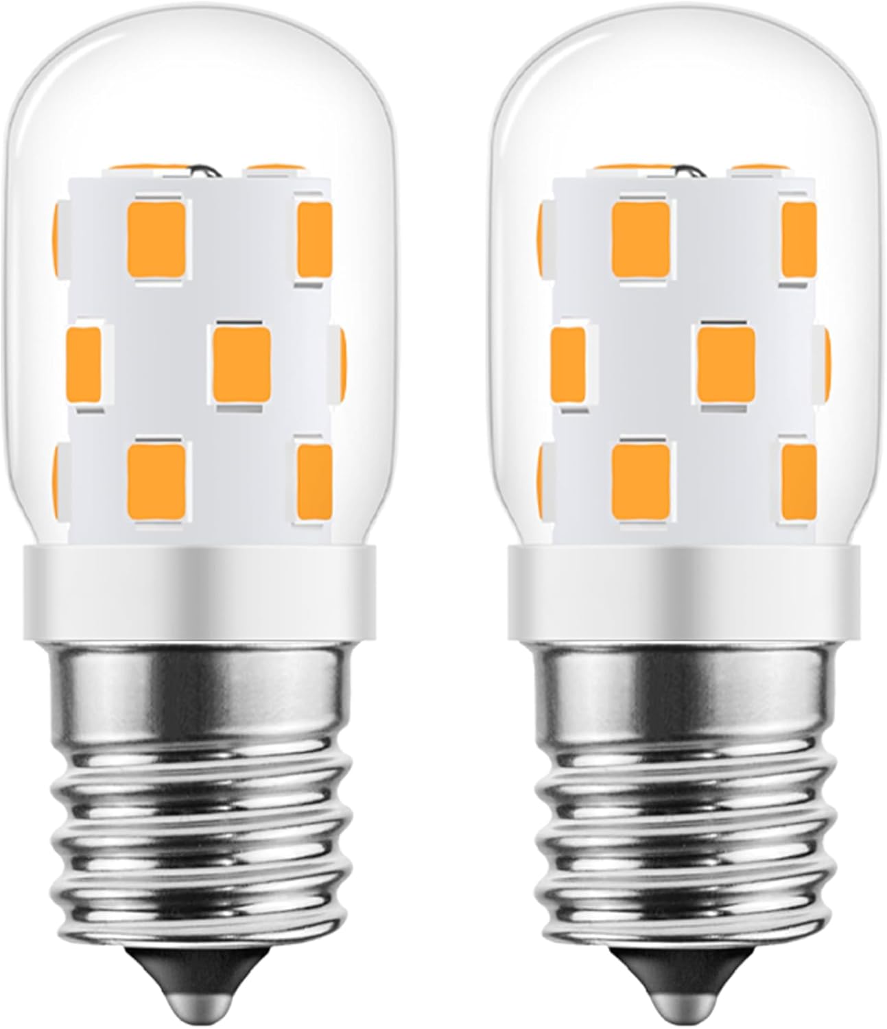 LED Microwave Light Bulb Over Stove Appliance 8206232A 40W Incandescent Equivalent, E17 LED Bulb Dimmable for Refrigerator, Range Hood, 3W 380LM Warm White 2700K, T7 Intermediate Base, Pack of 2