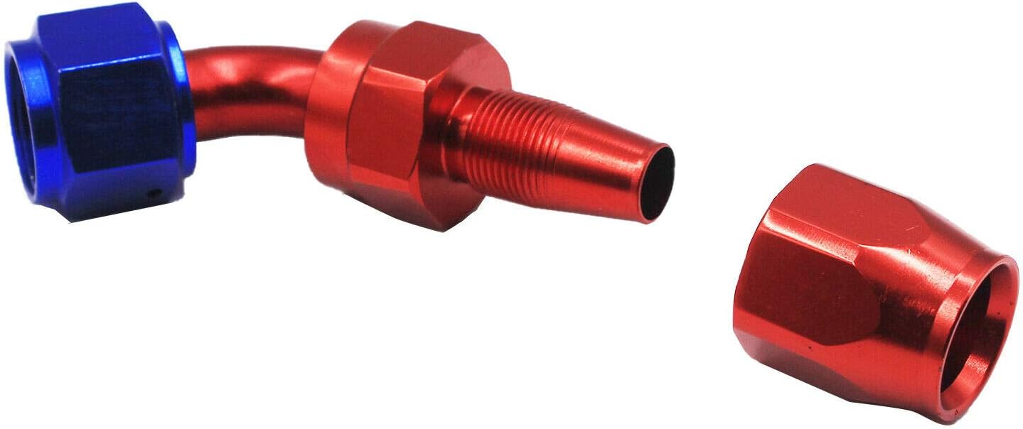 LOSTAR Stainless Steel Braided Fuel Line 20Feet 8AN And Swivel Fitting Hose End Kit