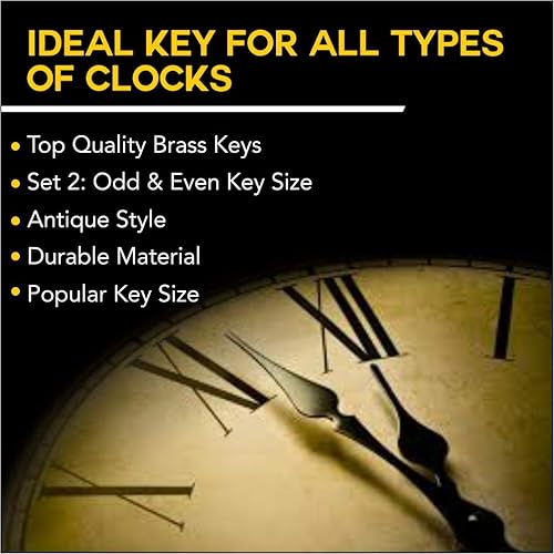 Miniatura 4 de Brass Blessing  Llaves de cuerda de reloj de latón macizo de 10 tamaños, 5 impares y 5 tamaños pares 2 a 11 (5025)