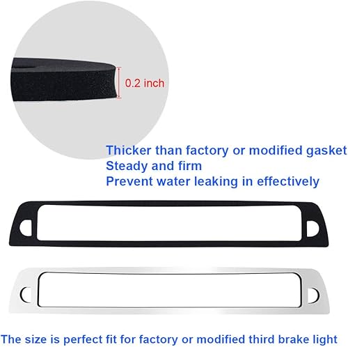 Miniatura 3 de Tercera tercera junta de sello de luz de freno compatible con Dodge Ram 1500 1994 a 2001, Ram 2500 3500 1994 a 2002 lámpara de parada de montaje