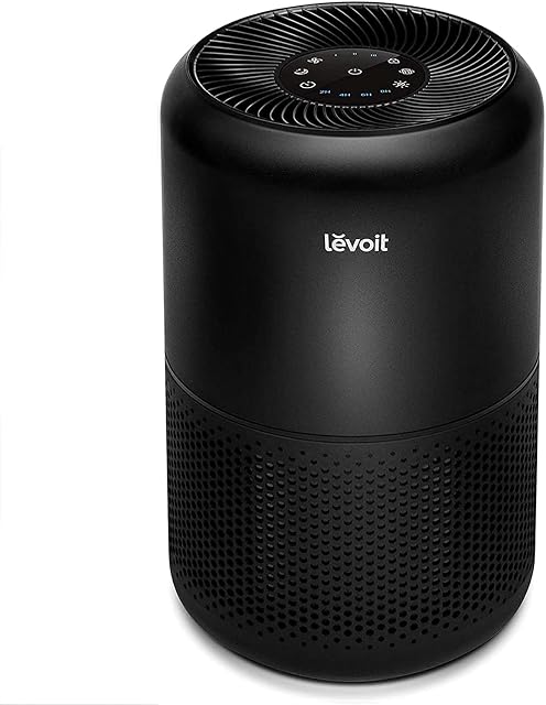 Levoit Air Purifiers for Home with H13 HEPA Filter, Air Cleaner for Dust Smoke Pollen Pet Allergies, 24dB Quiet Air Filter with Timer, Sleep Mode, Ozone Free for Bedroom, Office, Core300 Black
