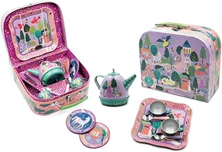 Floss & Rock Fairy Tale Musical Kids Tin Tea Set, 11 Piece, 6.8 Inch