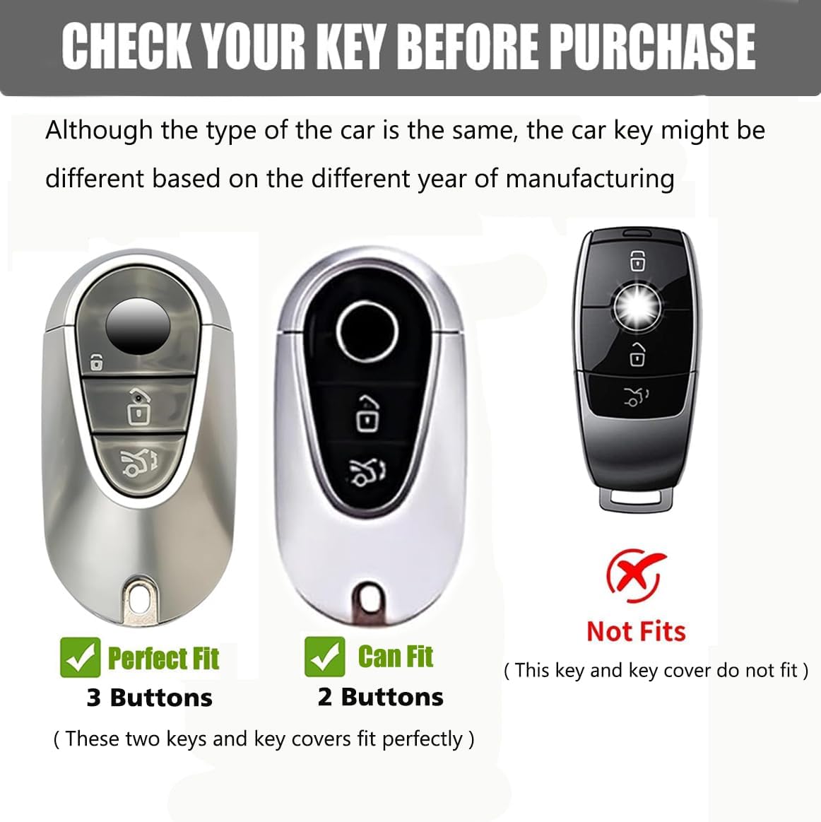 for Mercedes Benz Key fob Cover,Special Soft TPU Key Case Key Shell Protector Compatible with 2020-2025 Mercedes Benz S-Class G-Class E-Class EQE EQS Smart Key (Red) - Image 3