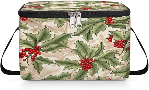Miniatura 8 de Bolsa de almuerzo aislada con textura moderna de Navidad para mujeres, reutilizable, bolsa cuadrada de comida para adultos y hombres, lonchera más