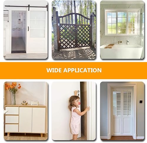 Miniatura 6 de Pestillo de puerta, cierre de puerta de 90180 grados, cerradura de puerta de granero, pestillo de cerradura de puerta corredera, pestillo de puerta