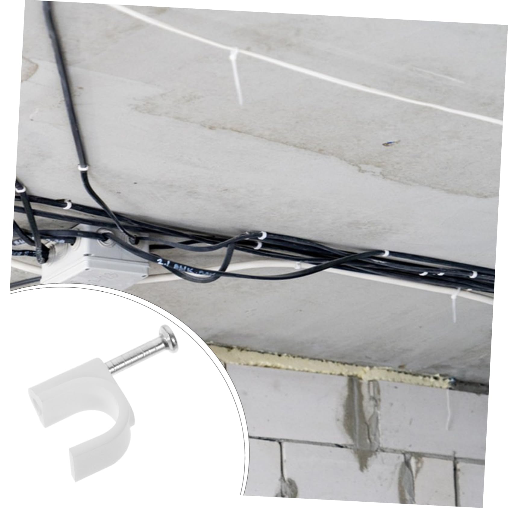 OSALADI 1500stücke Kabelclips Für Wandmontage Kabeltacker Für Flache Ethernet-kabel Lautsprecherkabel Und Coax-kabel Für Zuhause Und Industrie