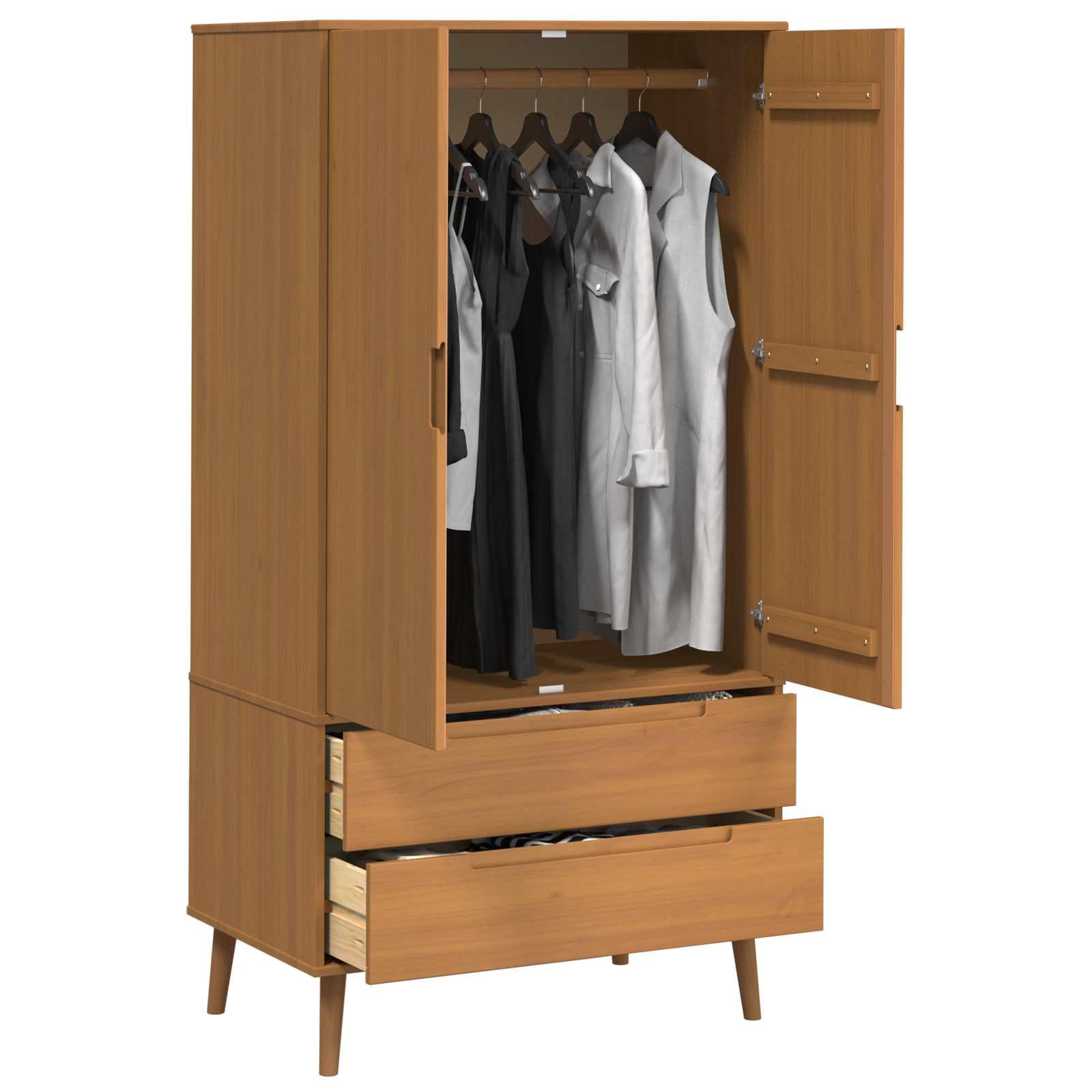 Garderoba E Karmel 90 x 55 x 175 cm Lite Drewno Sosnowe