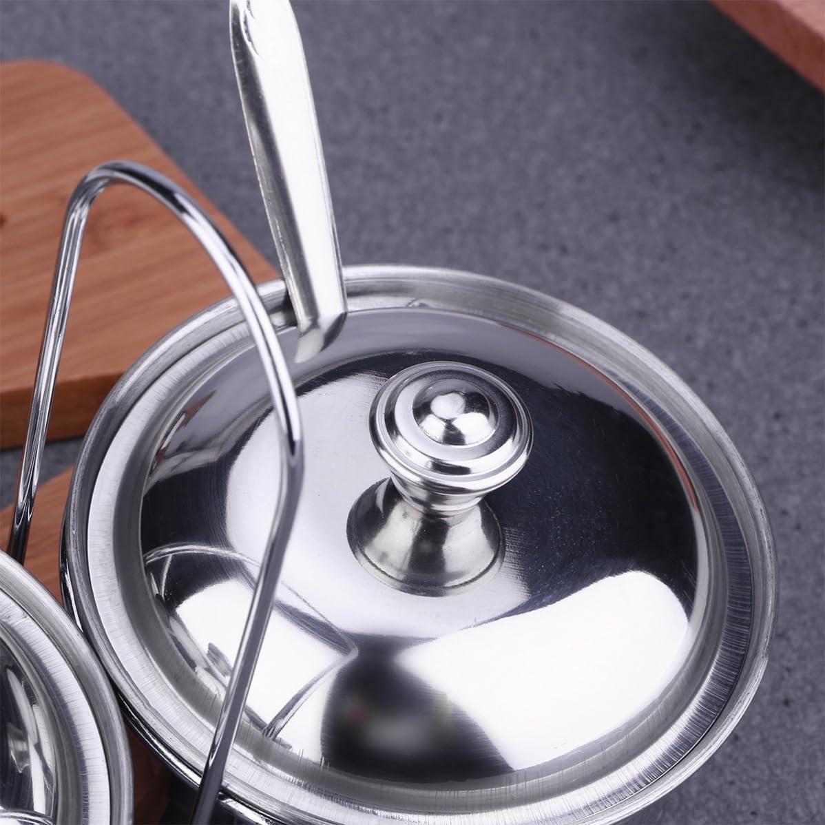 TIDTALEO Stainless Steel Seasoning Box Set with Lid for Kitchen Cooking