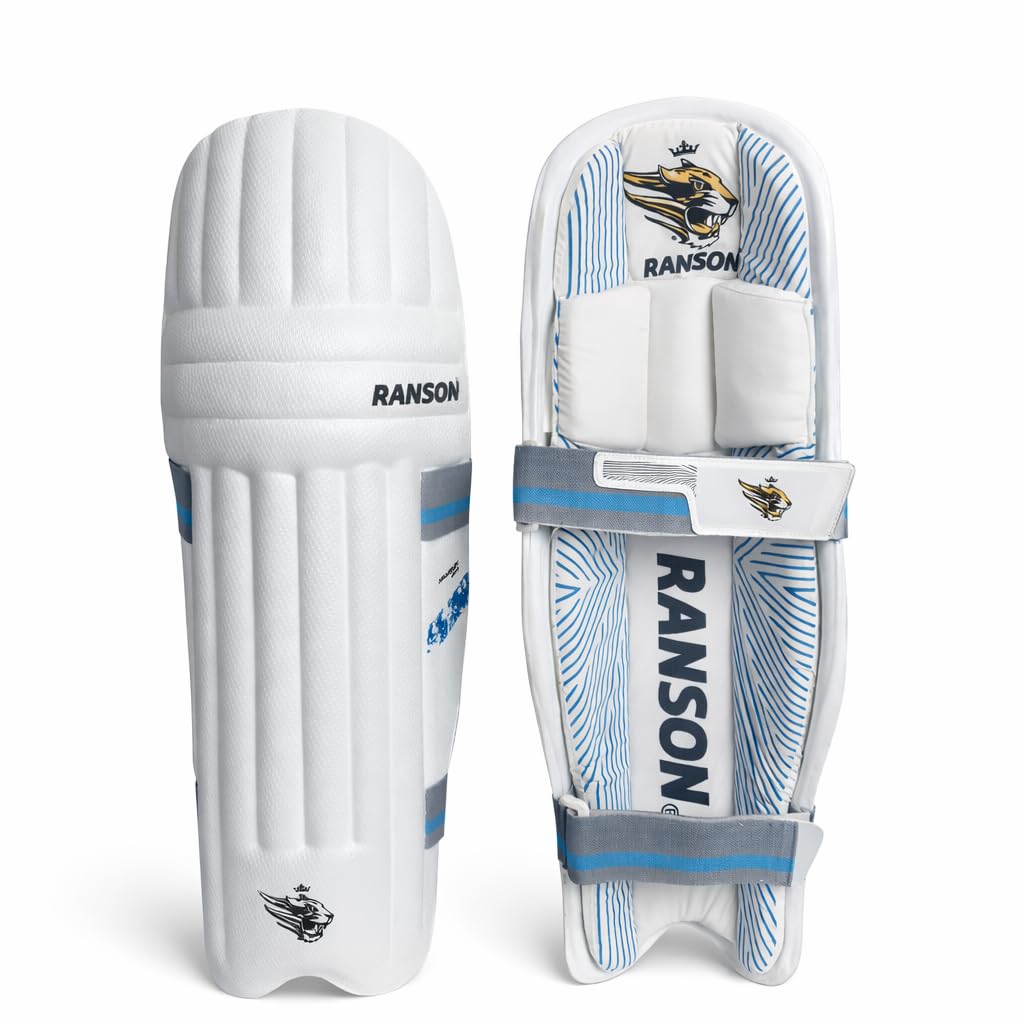 RANSON Hallmark 4000 Cricket Batting Pads for Youth & Men | Moulded EVA Front with Dual Wing Protection | Lightweight Leg Guards with Soft Foam Padding for Net Practice & Club Cricket (Men)-image-27